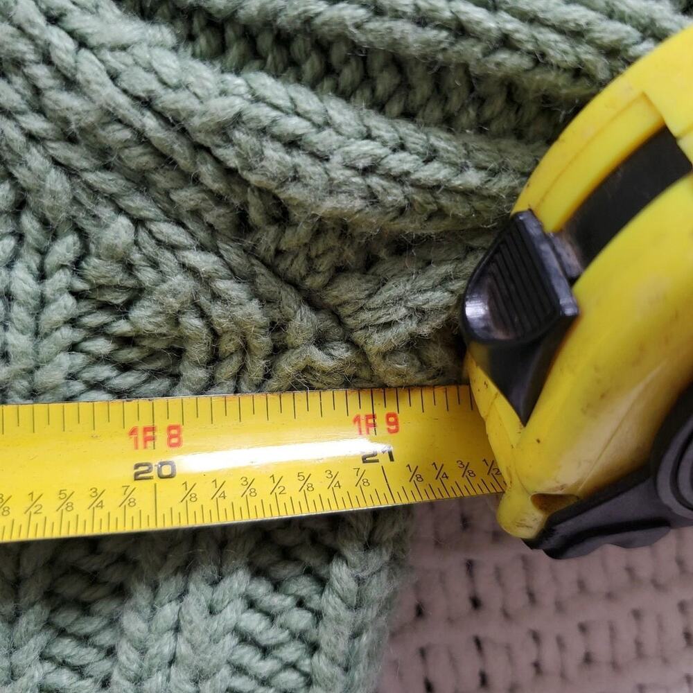 St johns bay green cable knit button up sweater excellent condition - Picture 5 of 6